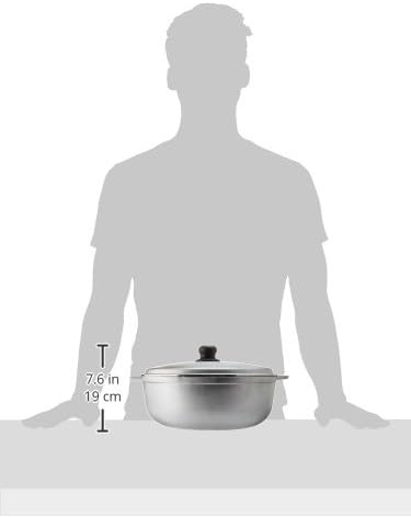 IMUSA 7.5 Quart Traditional Natural Made in Colombia Caldero with Lid for Cooking and Serving,Silver