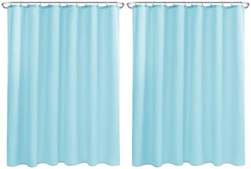 Nasitos Fabric Shower Curtain Liners with Magnets 2 Pack 70X72 Inch White