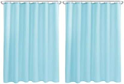 Nasitos Fabric Shower Curtain Liners with Magnets 2 Pack 70X72 Inch White