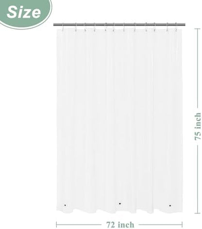 Mrs Awesome 72x75 Long Shower Curtain Liner Clear