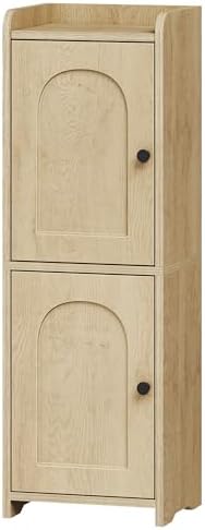 Hzuaneri Bathroom Storage Cabinet, Small Corner Floor Cabinet with 2 Doors