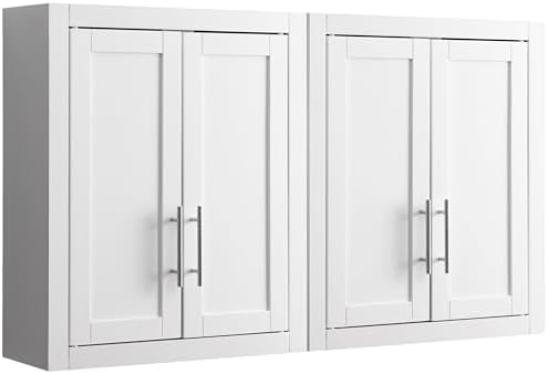 Crosley Furniture Savannah 2-Piece Wall Storage Cabinet Set