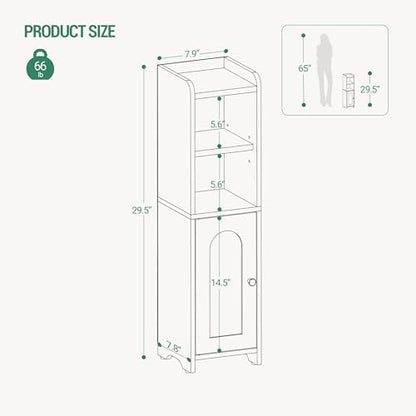 Hzuaneri Bathroom Storage Cabinet, Narrow Toilet Paper Cabinets with Doors