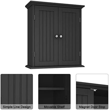 ChooChoo Bathroom Wall Cabinet with 2 Doors, Over The Toilet