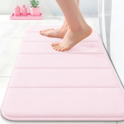 OLANLY Memory Foam Bath Mat 35x16, Super Soft and Absorbent Bathroom Rugs