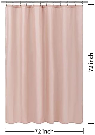 ALYVIA SPRING Waterproof Fabric Shower Curtain or Liner Blush Pink, 72x72