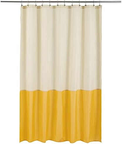 ALYVIA SPRING Waterproof Fabric Shower Curtain or Liner Cream/Yellow, 72x72