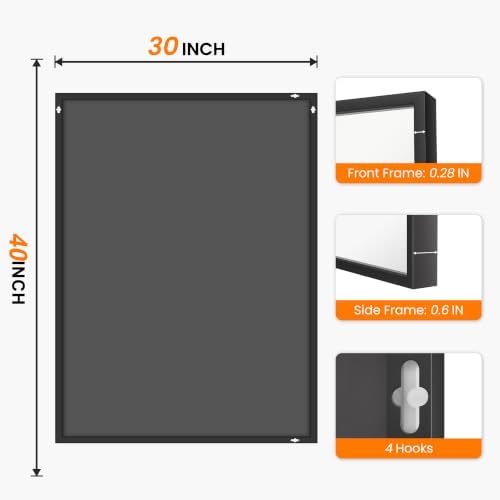 Bathroom Vanity Mirror for Wall, 30"x40" Bathroom Mirror for Over Sink