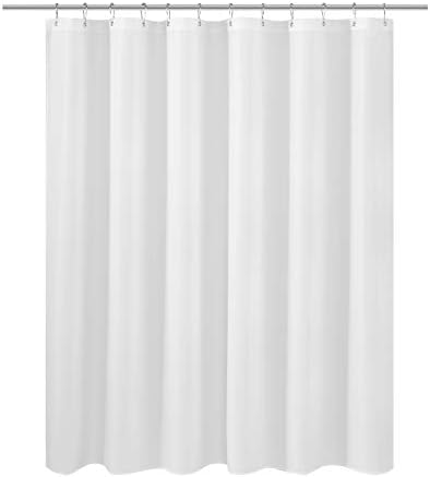 N&Y HOME Short Fabric Shower Curtain Liner 72 W x 60 H inches, White
