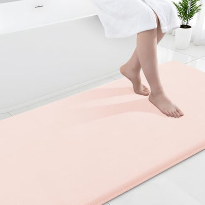 Smiry Memory Foam Bath Mat 47x24, Extra Soft and Absorbent Bathroom Rugs