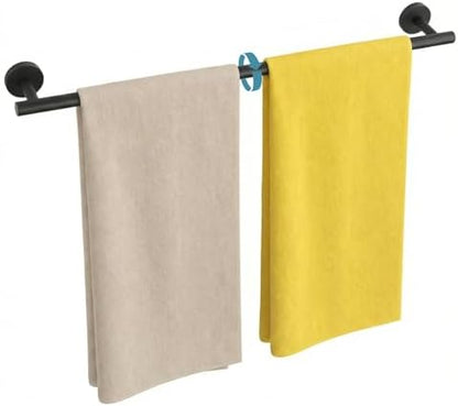 Towel Bar, 24 Inch Towel Racks for Bathroom Wall Mounted, SUS304 Stainless Steel Bathroom Towel Holder, Modern Home Decor Towel Rod and Kitchen Towel Shelf (Matte Black)
