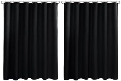 Nasitos Fabric Shower Curtain Liners with Magnets 2 Pack 70X72 Inch White