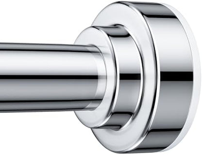 TEECK Shower Curtain Rod, 32-104 inch Adjustable Spring Tension Curtain Rod, Never Rust Anti-Slip Shower Curtain Rod for Bathroom, No Drilling, Never Collapse, Easy to Use, Silver