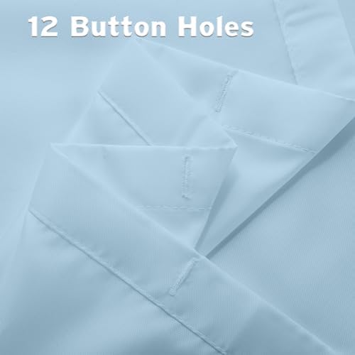 Titanker Fabric Shower Curtain Liner, Baby Blue, Waterproof, Lightweight, Machine Washable, 70 x 72 Inches