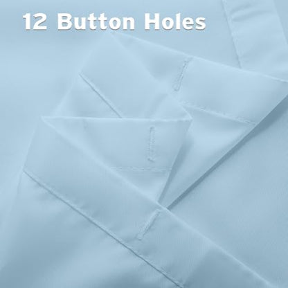 Titanker Fabric Shower Curtain Liner, Baby Blue, Waterproof, Lightweight, Machine Washable, 70 x 72 Inches