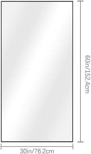 DESBING Black Bathroom Mirror for Wall, 30x60 Inch Rectangle Mirrors with Metal Frame, Modern Vanity Wall Mirror Decor for Entryway Hangs, Bathroom Living Room Horizontal or Vertical