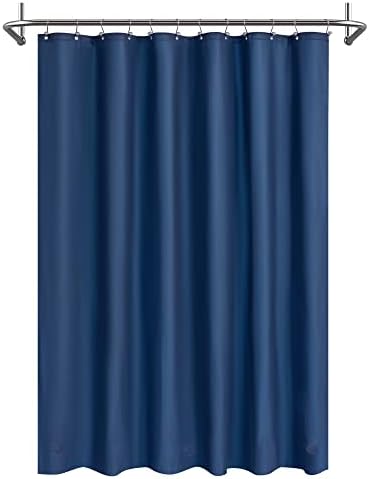 Mrs Awesome Navy Blue Shower Curtain Liner with 3 Magnets, 72x72