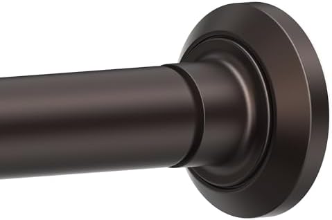 ENJOYBASICS 1" Bronze Shower Curtain Rod, 30-52" Adjustable, Secure Tension