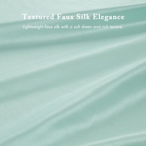 Madison Park Amherst 72 x 72 Bathroom Shower Curtain, Faux Silk, Aqua