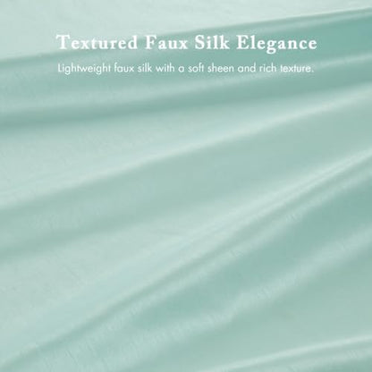 Madison Park Amherst 72 x 72 Bathroom Shower Curtain, Faux Silk, Aqua