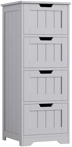 FOTOSOK Bathroom Storage Cabinet with 4 Drawers, Small Bathroom Cabinet