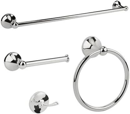 4 Piece Antique Bathroom Hardware Accessories Set Chrome,Towel bar Set 24 Inch Towel Bar Set,Towel Rack Set,Bathroom Towel Holder Set