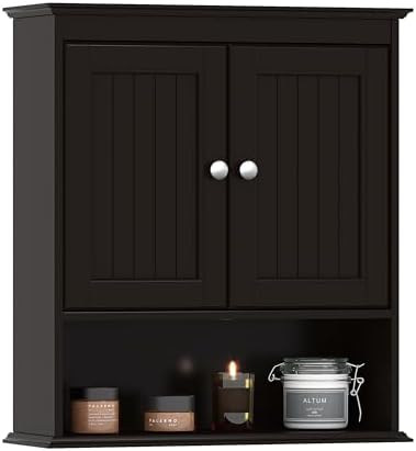 Spirich Bathroom Wall Cabinet Over Toilet, Small Medicine Cabinet Espresso