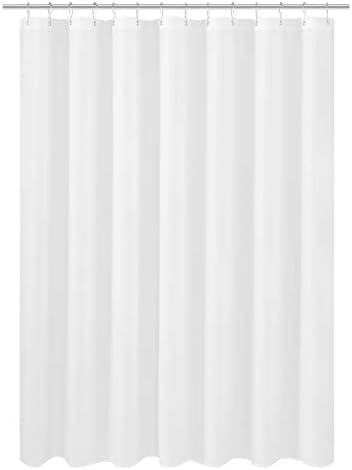 N&Y HOME Large Fabric Shower Curtain Liner 84 x 78 inches, White