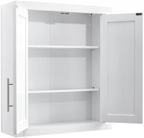 Crosley Furniture Savannah 2-Piece Wall Storage Cabinet Set