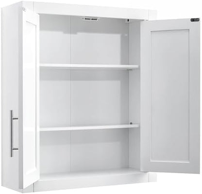 Crosley Furniture Savannah 2-Piece Wall Storage Cabinet Set