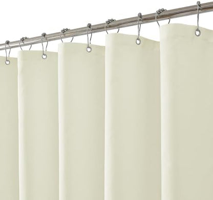 eachope Waterproof Fabric Shower Curtain Liner,72x72 Inch Cream,1 Pack