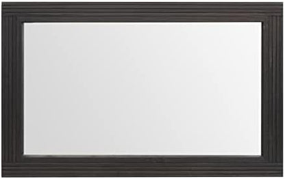 YOSHOOT Hand-Made Wooden Spliced Wall Mirror for Bathroom, Rustic Farmhouse Vanity Mirror, Décor Wall Art, Solid Wood Frame, Vertical or Horizontal Hanging, 60" x 30", Black