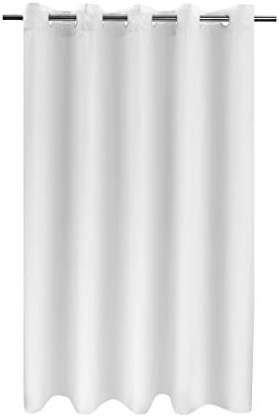 River Dream Extra Long No Hook Shower Curtain TPU Lining, White, 71x86