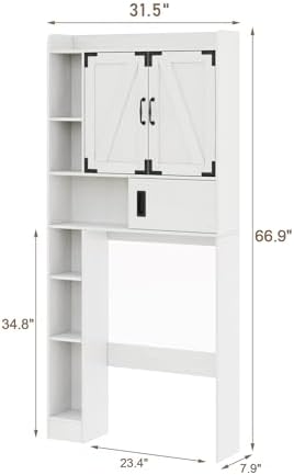 ChooChoo Over The Toilet Storage Cabinet with Sliding Door