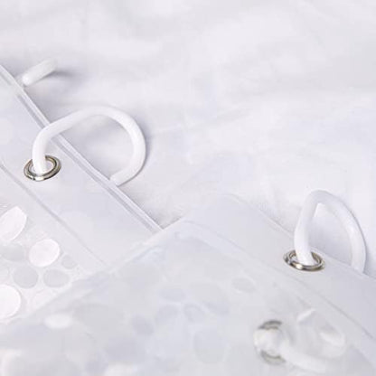 NTBAY EVA Shower Curtain Liner, 72 x 72, 6 Gauge, Semi Clear Pebbles