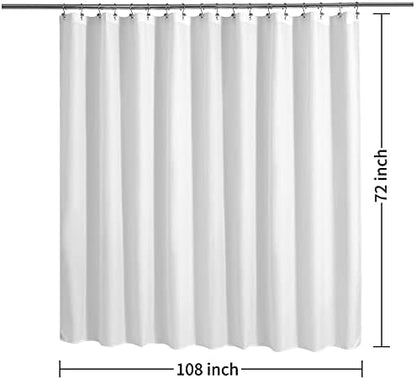 ALYVIA SPRING 108x72 Extra Wide Waterproof Shower Curtain or Liner White