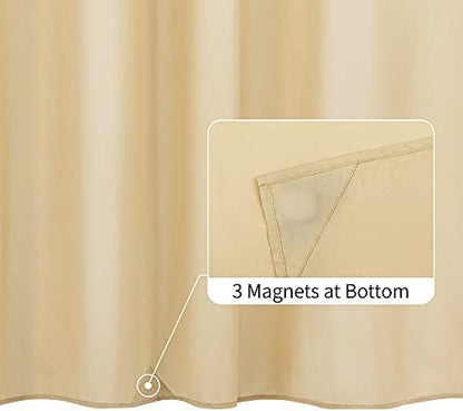 ALYVIA SPRING 72x74 Long Waterproof Fabric Shower Curtain or Liner Khaki