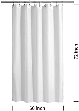 ALYVIA SPRING 60x72 Stall Waterproof Fabric Shower Curtain or Liner White