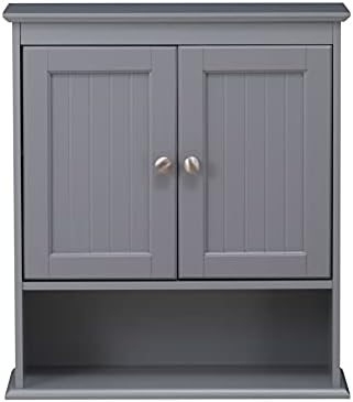 Spirich Bathroom Medicine Cabinet Over Toilet, Wall Mounted Cabinet, Gray