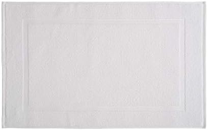 Amazon Basics Premium 100% Cotton Absorbent Soft Bath Mat, Machine Washable, 684 GSM, 20" x 30", White, Hotel Spa Bathmats, 6-Pack (Previously AmazonCommercial)