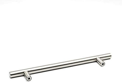 homdiy (100 Pack) Drawer Pulls Brushed Nickel Cabinet Pulls HD201SN Cabinet Hardware Euro Style Drawer Handles 6-1/4in Hole Centers Kitchen Cabinet Handles Cupboard Handles