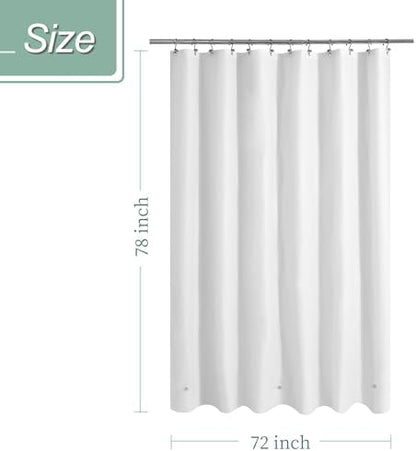 Mrs Awesome 72x78 Long Shower Curtain Liner White