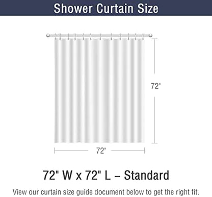 Gibelle Grey Shower Curtain for Bathroom, 3D Embossed Textured Fabric Shower Curtain, Modern Farmhouse Chic Soft Cloth Shower Curtain Set, 72x72