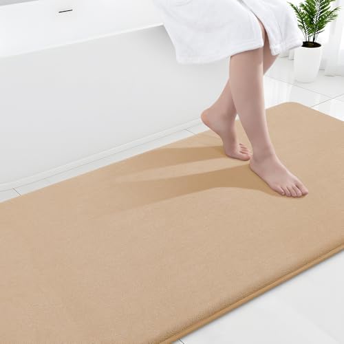 Smiry Memory Foam Bath Mat 47x24, Extra Soft and Absorbent Bathroom Rugs