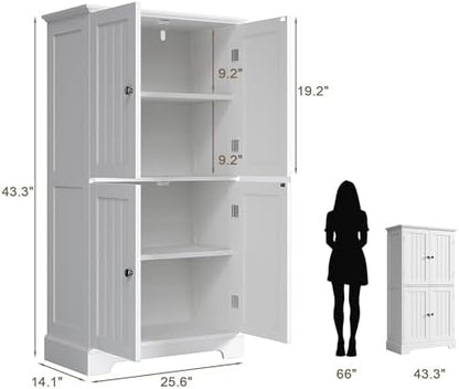 ChooChoo Bathroom Floor Cabinet with Adjustable Shelves