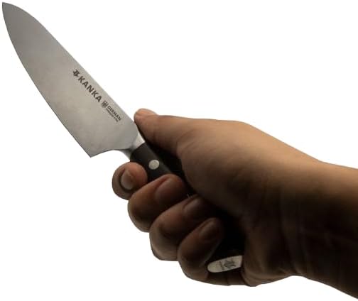 KANKA 5 Inch Utility Kitchen Knife – German Stainless Steel Professional Cutlery with Premium Fiberglass Handle, Razor Sharp Blade for Cutting, Slicing, Carving, Peeling, Fruit & Meat