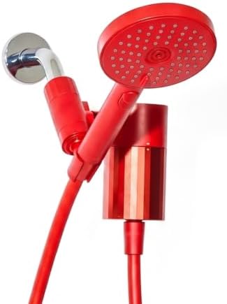 Sproos - Handheld Showerhead, High Performance Filtration System for Healthier Hair and Skin, Extra Long 70 Inch Hose, 3 Customized Spray Functions, 6 Colors (Red, Shower Filter Set)