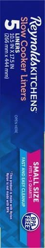 Reynolds Kitchens Slow Cooker Liners, Small (Fits 1-3 Quarts), 5 Count (Pack of 2)