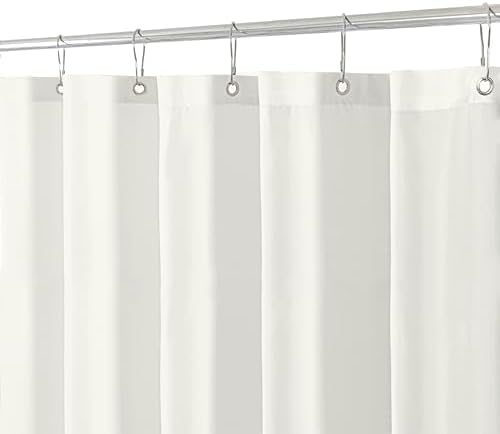 Fabric Shower Curtain Liner 72"W x 84"L-Ivory Extra Long Shower Liners