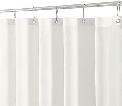 Fabric Shower Curtain Liner 72"W x 84"L-Ivory Extra Long Shower Liners